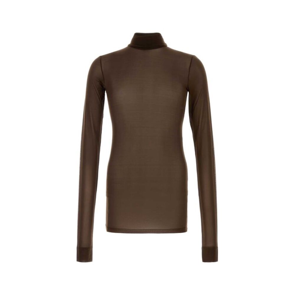 Saint Laurent Men Brown Jersey Top